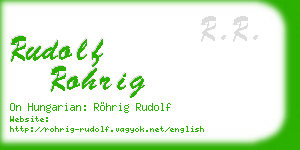 rudolf rohrig business card