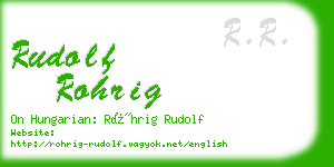 rudolf rohrig business card